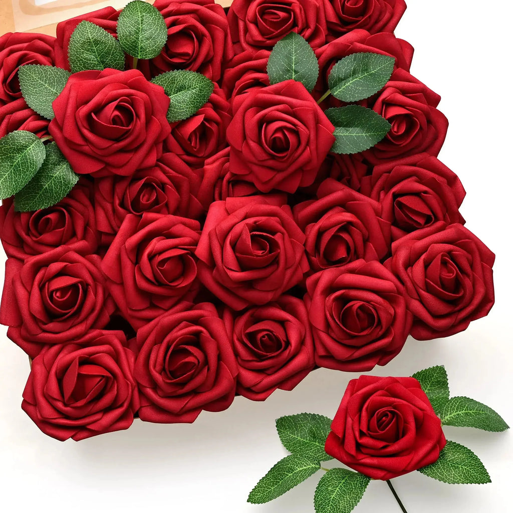 Foam Artificial Roses (15–100pcs) – Elegant Floral Decor for Weddings, Centerpieces & Special Events