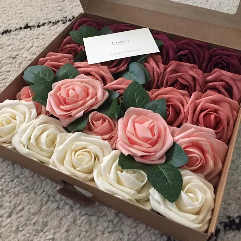 Foam Artificial Roses (15–100pcs) – Elegant Floral Decor for Weddings, Centerpieces & Special Events
