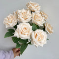 9-Head Diamond Rose Bouquet Artificial Flowers for Wedding & Home Decor