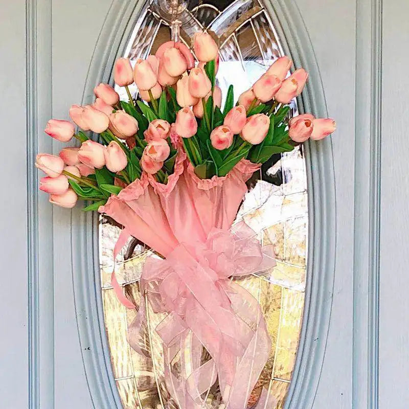 Real Touch Artificial Tulip Bouquet (3–20pcs) – Elegant Faux Flowers for Home & Wedding Decor
