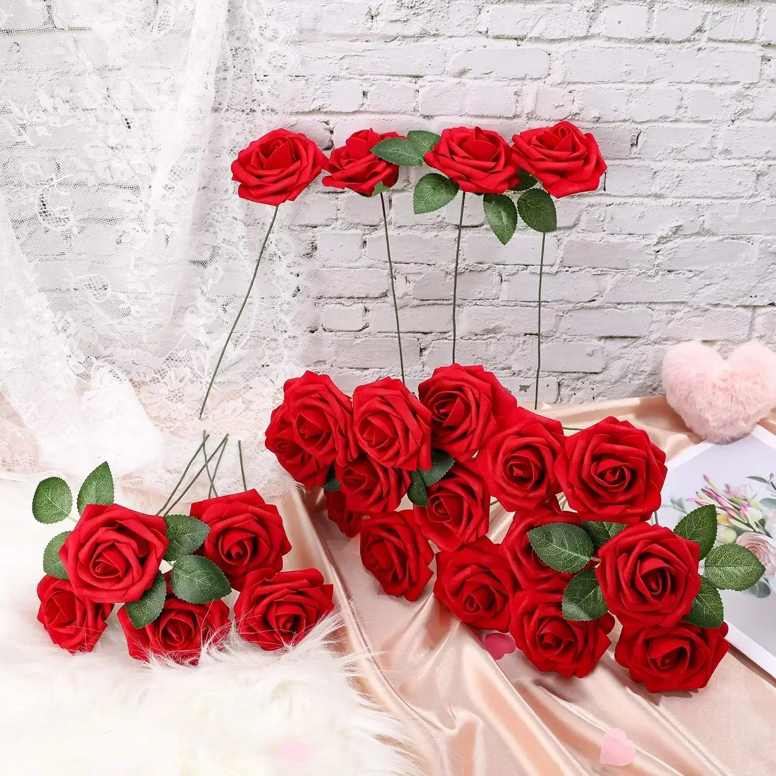 Foam Artificial Roses (15–100pcs) – Elegant Floral Decor for Weddings, Centerpieces & Special Events