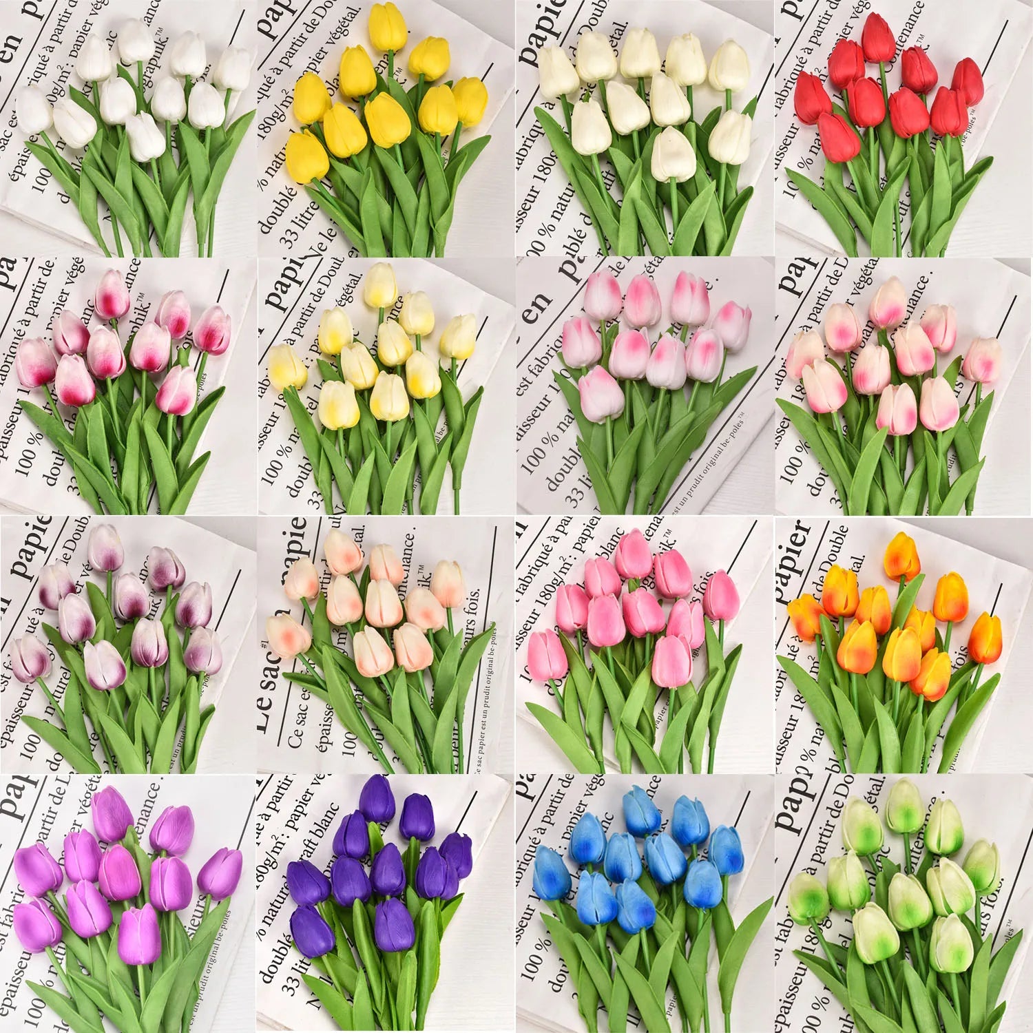 Real Touch Artificial Tulip Bouquet (3–20pcs) – Elegant Faux Flowers for Home & Wedding Decor