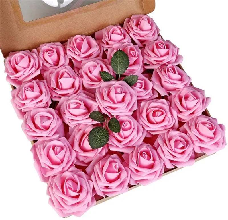 Foam Artificial Roses (15–100pcs) – Elegant Floral Decor for Weddings, Centerpieces & Special Events