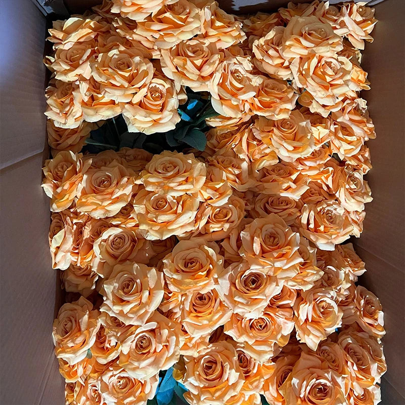 9-Head Diamond Rose Bouquet Artificial Flowers for Wedding & Home Decor