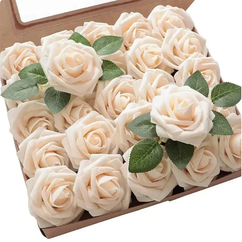 Foam Artificial Roses (15–100pcs) – Elegant Floral Decor for Weddings, Centerpieces & Special Events
