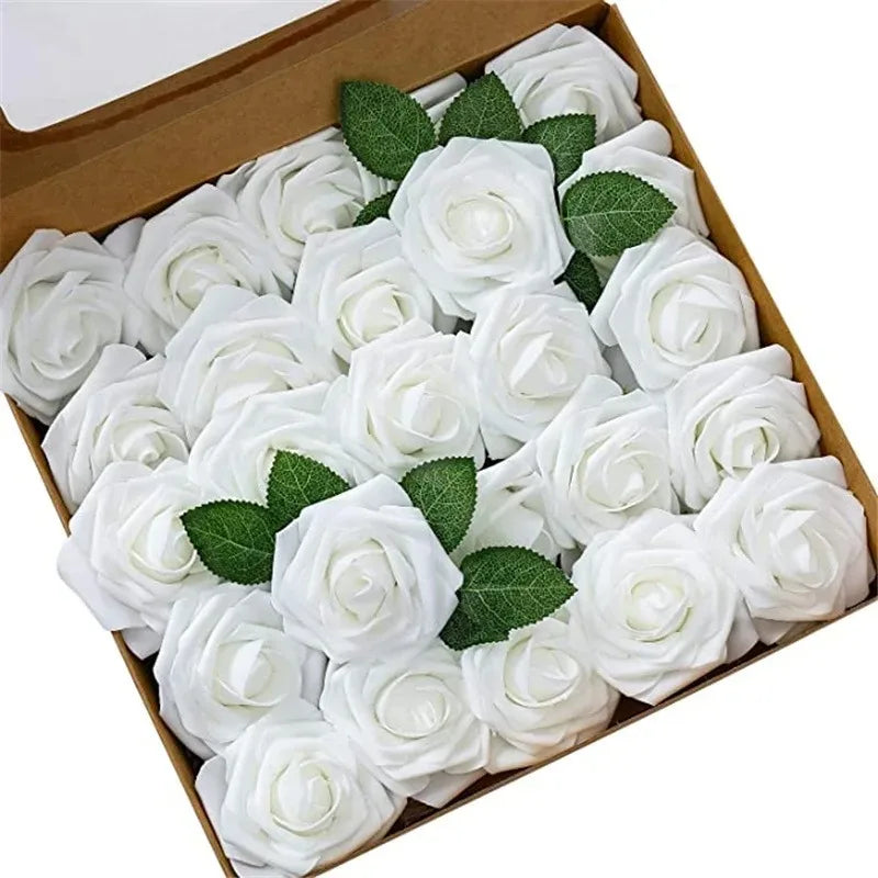 Foam Artificial Roses (15–100pcs) – Elegant Floral Decor for Weddings, Centerpieces & Special Events