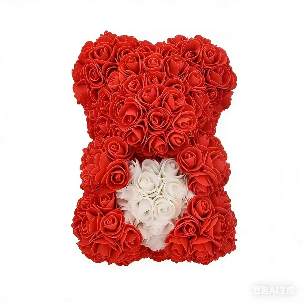 Artificial Teddy Rose Flower Bear with Box