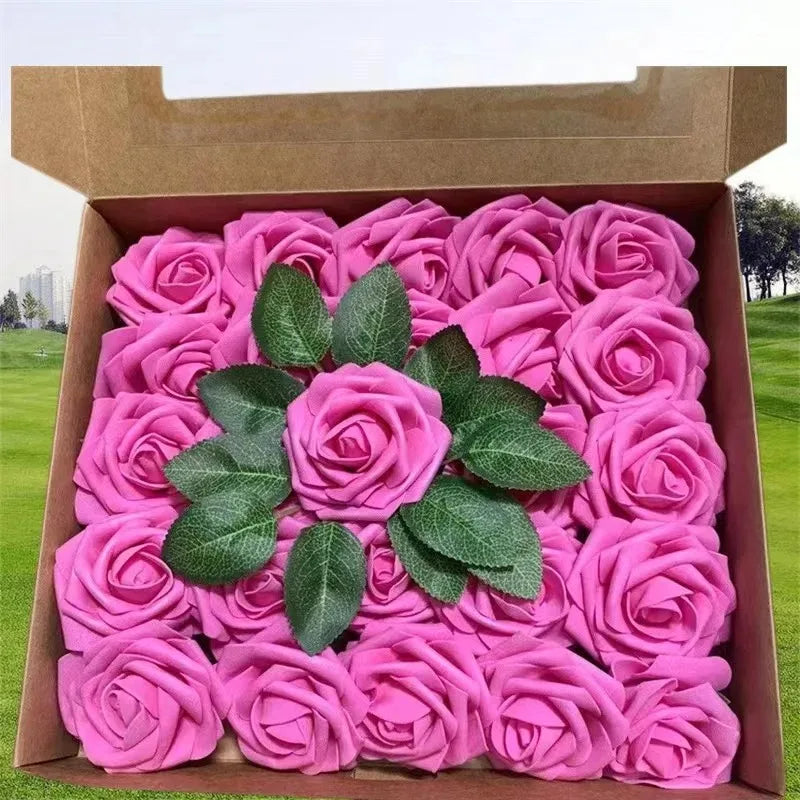 Foam Artificial Roses (15–100pcs) – Elegant Floral Decor for Weddings, Centerpieces & Special Events